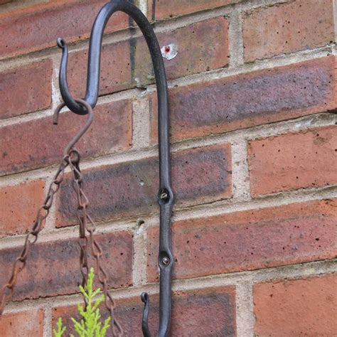 metal wire basket with hanging bracket|pole mounted hanging basket brackets.